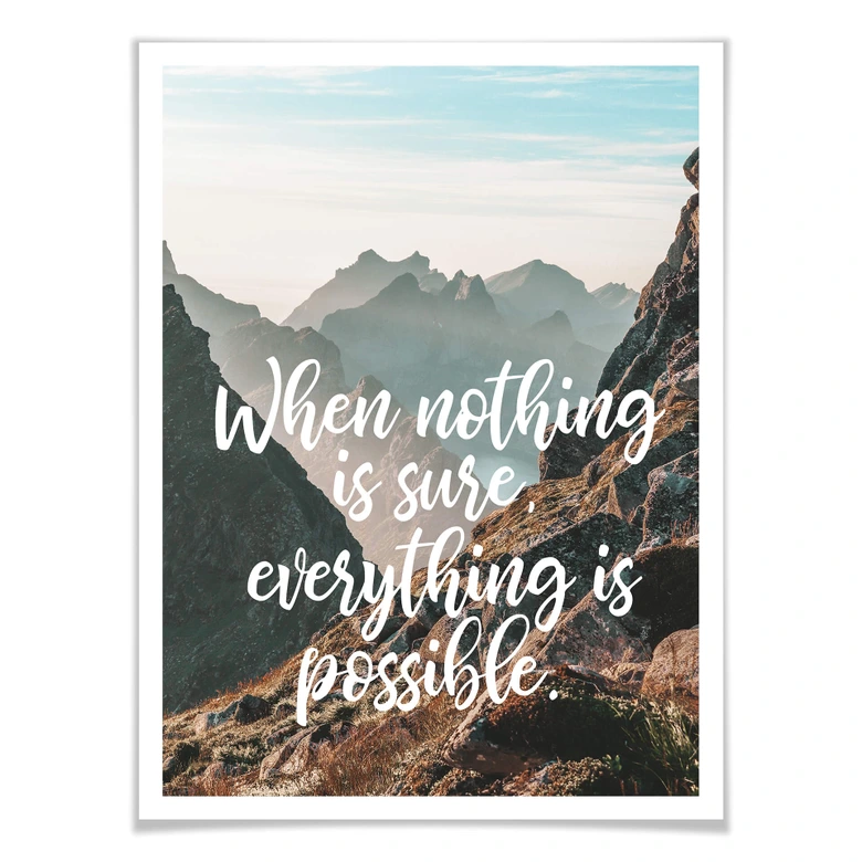 Poster When nothing is sure 