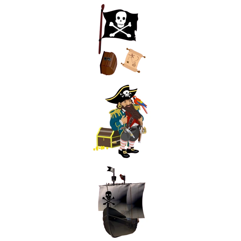 Sticker mural - Set pirates 2 