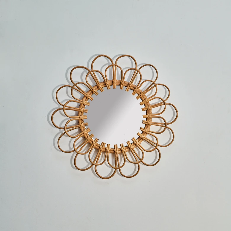 Wandspiegel rund gold Boho - Marrakesh - Ø 40 cm 