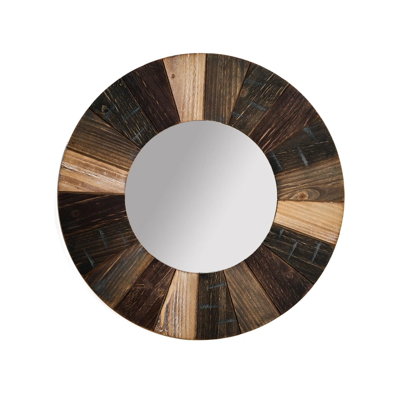Wandspiegel rund Holz - Melbourne - Ø 60 cm 