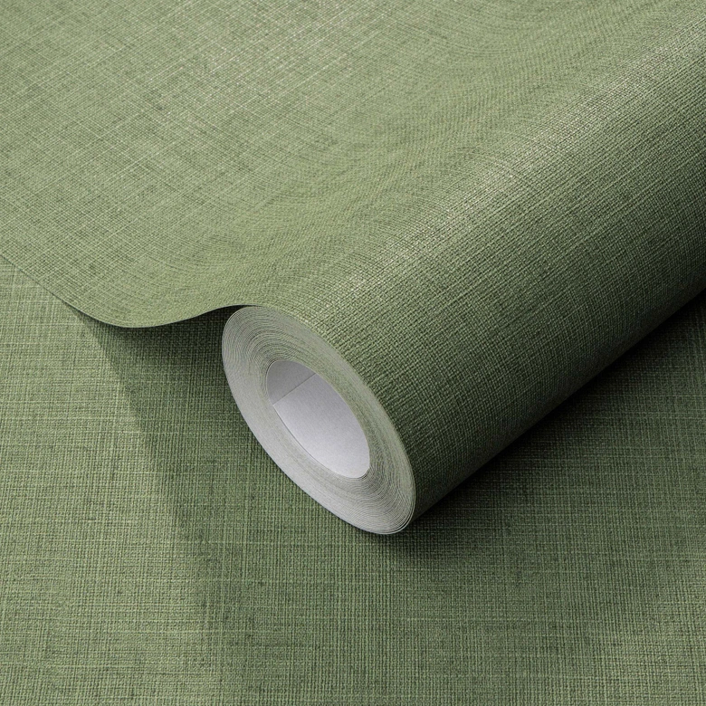 Vliestapete, Unitapete La Terrasse grün 