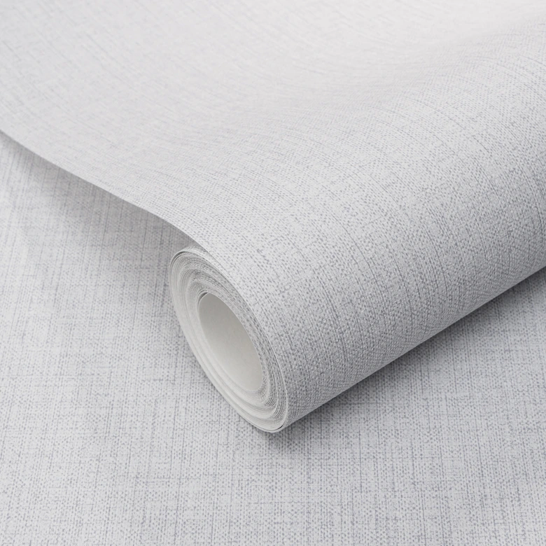 Moderne PVC-freie Uni-Vliestapete in grau 