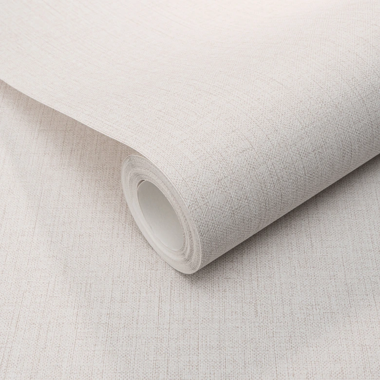 Moderne PVC-freie Uni-Vliestapete in beige 