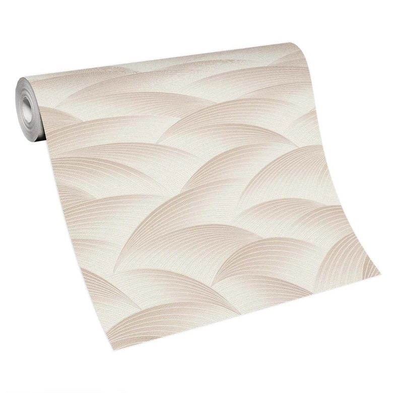 Wellentapete, Mustertapete Fashion for Walls 4 von Guido Maria Kretschmer beige 