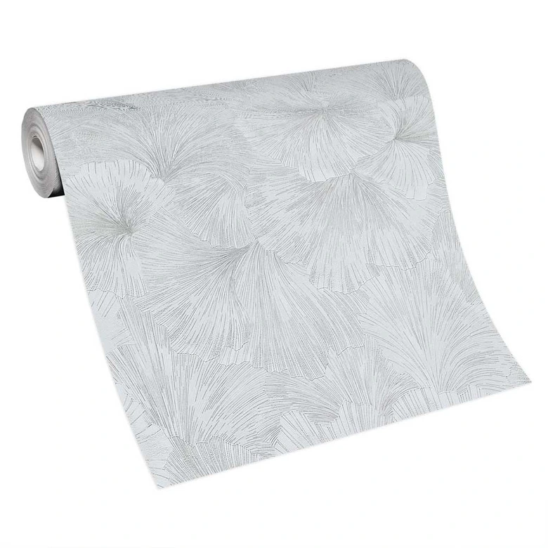 Tapeta w liście, wzorzysta tapeta Fashion for Walls 4 by Guido Maria Kretschmer silver 