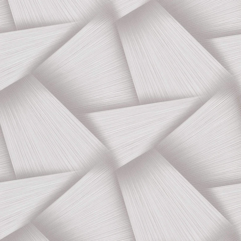 Vliestapete mit geometrischen Formen und Metallic-Effekt in creme 