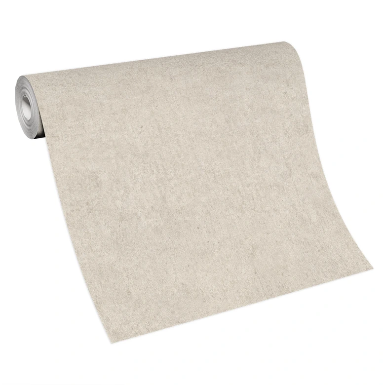 vliesbehang beton motief, effen kleuren, taupe 