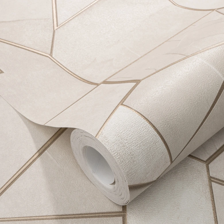 Tapeta flizelinowa MOSAIQUE Elle Decoration 4, beżowa 