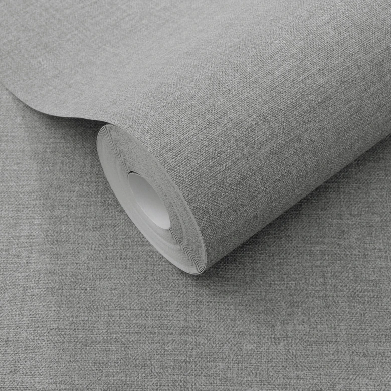 Vliestapete, Unitapete Secret Garden grau 