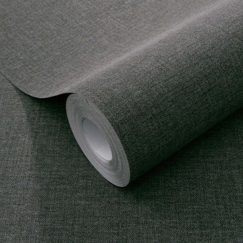 Vliestapete, Unitapete Secret Garden anthrazit 