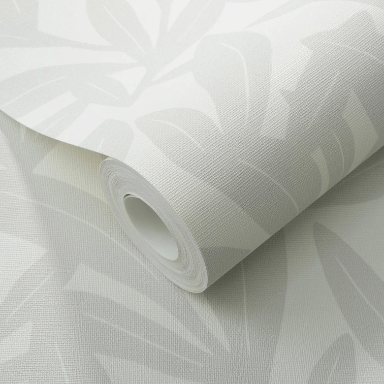Vliestapete, Blumenmotivtapete La Terrasse grau, creme 