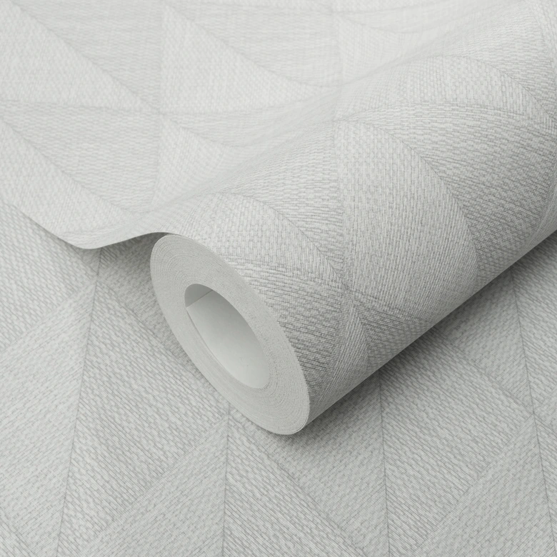 Guido Maria Kretschmer grafisk tapet Woven Whisper Fashion for Walls 5 lysegrå 