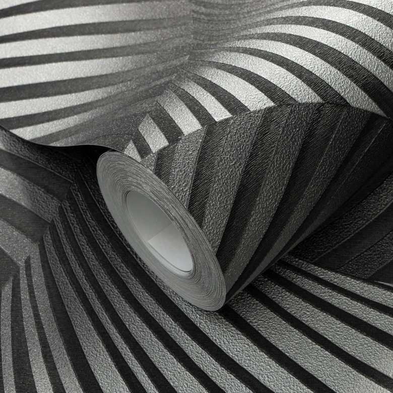 Guido Maria Kretschmer Grafiktapete Twill Fashion for Walls 5 silber 