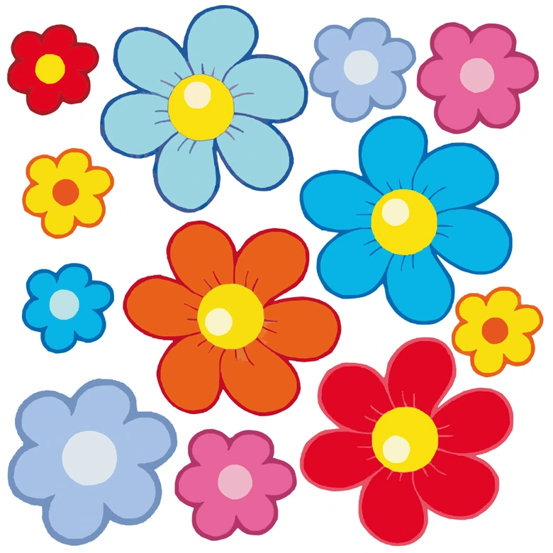 Wandtattoo Kinderblüten-Set 