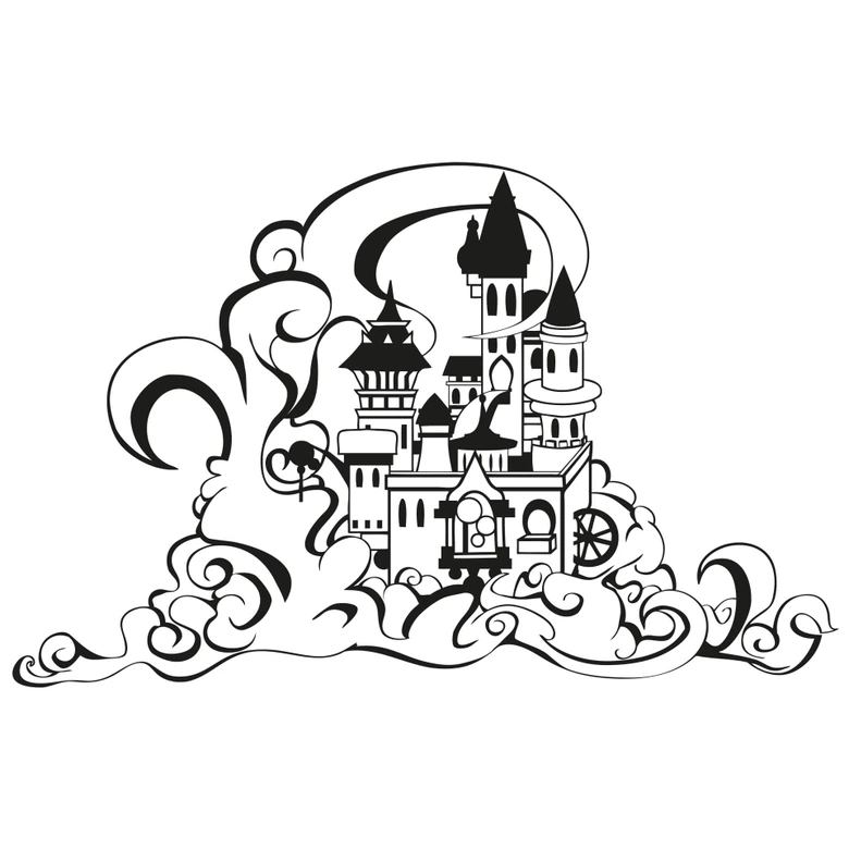 Adesivo murale - Castello dei sogni 