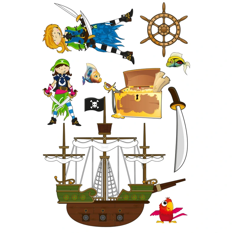 Wandtattoo Piratenwelt 1 