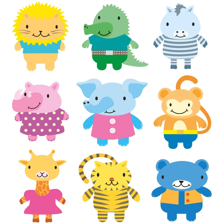 Sticker mural - Adorables Animaux 