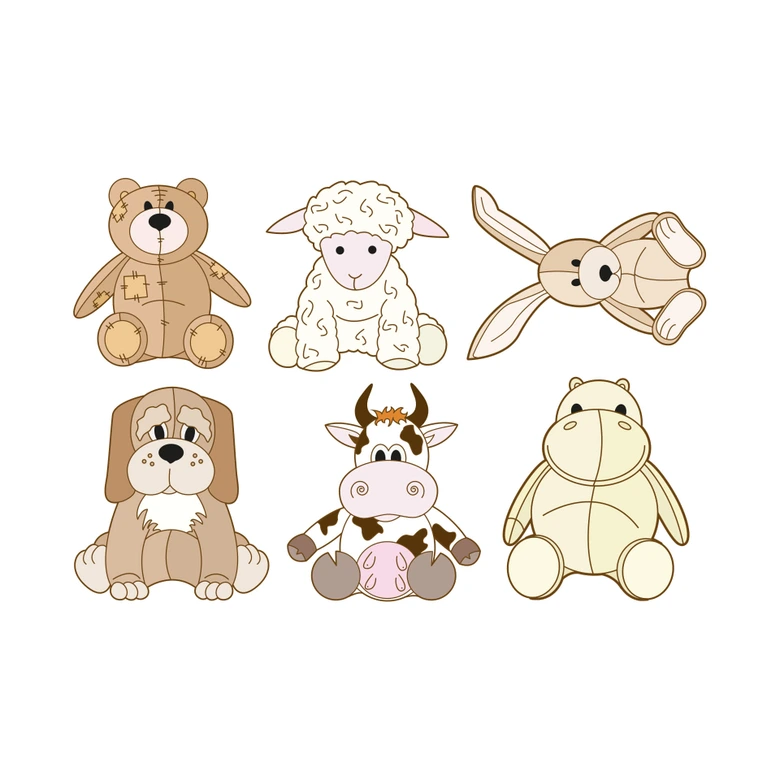 Sticker mural - Zoo de Peluches 