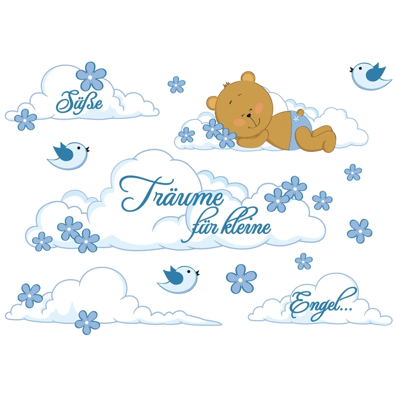 Wandtattoo Süße Träume für kleine Engel... Junge 