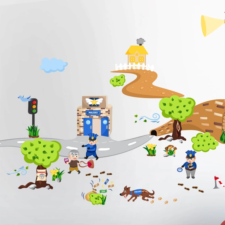 Sticker mural - Set police 