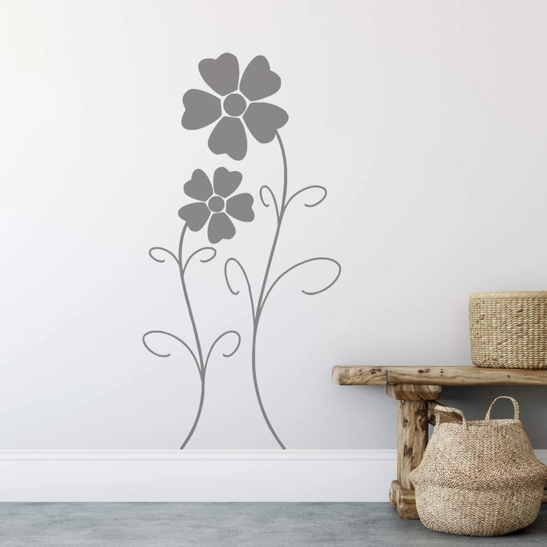 Wandtattoo Blumenmotiv 