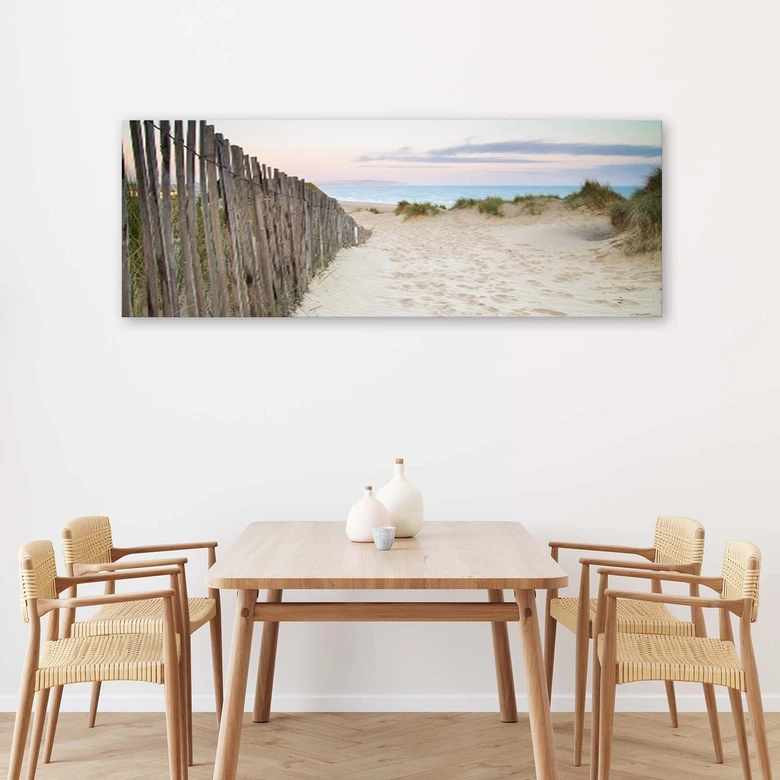 Leinwandbild, Strand nach Sonnenuntergang 