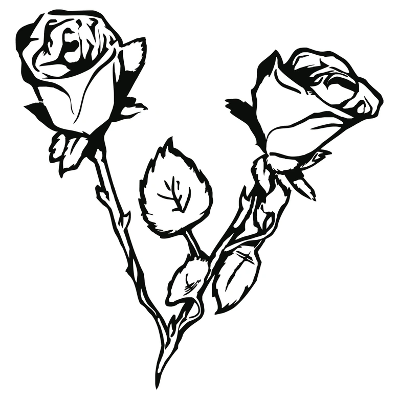 Wandtattoo Rosenstaude 