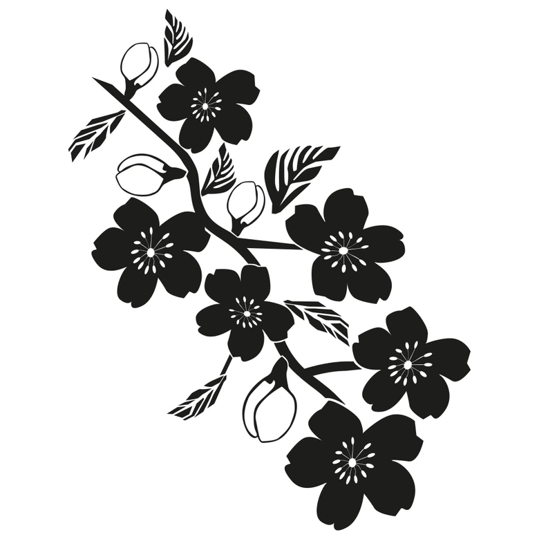 Wandtattoo Kirschblüten 1 