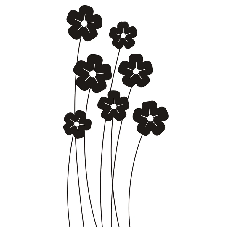 Wandtattoo Sommerblumen 