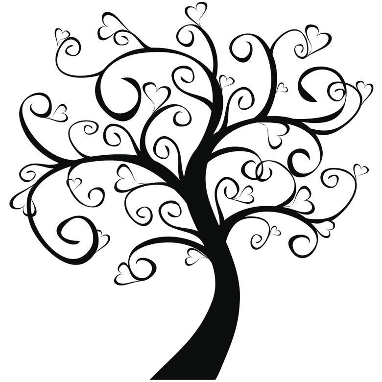 Muursticker Hartenboom 