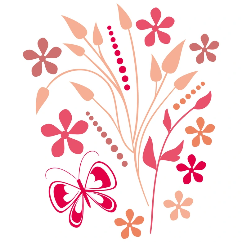 Wandtattoo Flatterinchen Rosetta 