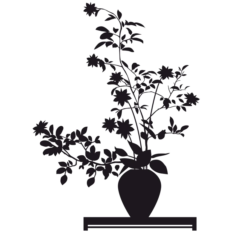 Wandtattoo Ikebana 