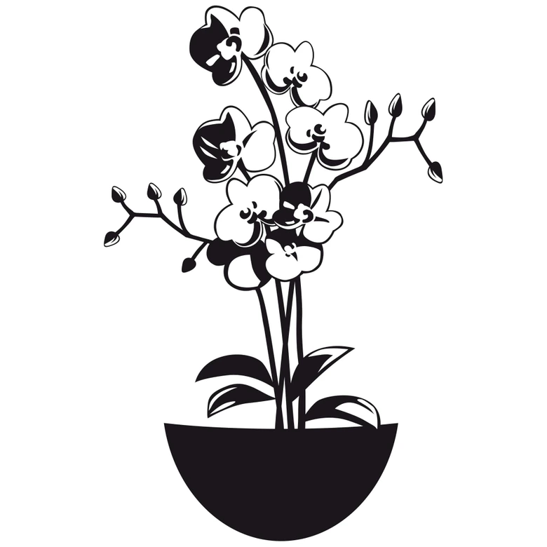 Wandtattoo Orchidee 2 
