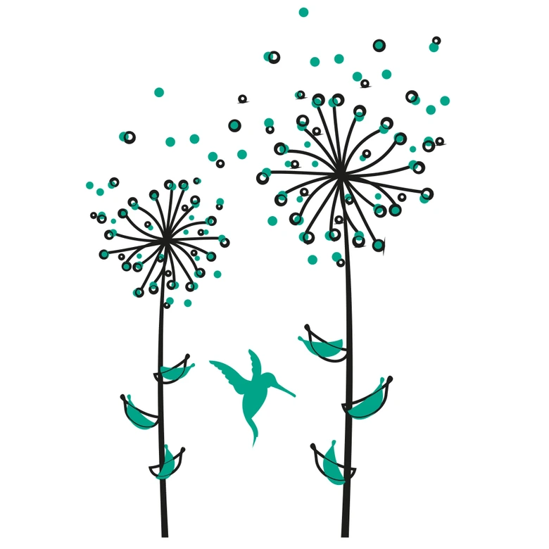 Wandtattoo Pusteblume mintgrün 