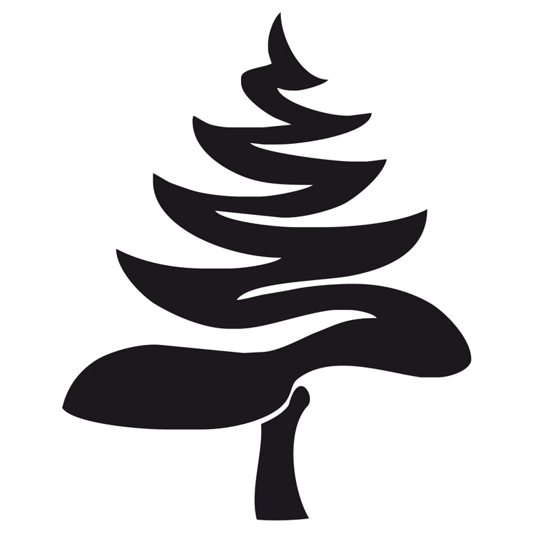 Muursticker Moderne Kerstboom 