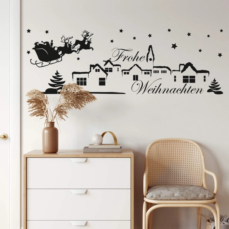 Wandtattoo Weihnachtslandschaft 1 