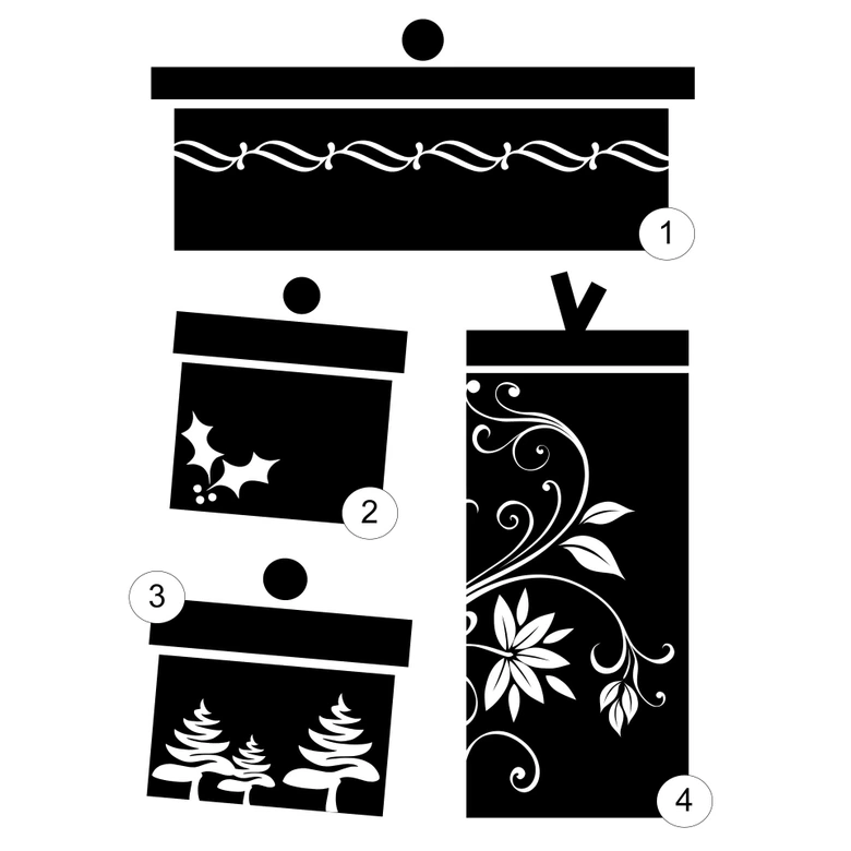 Sticker mural - Kit Cadeaux (2 couleurs) 