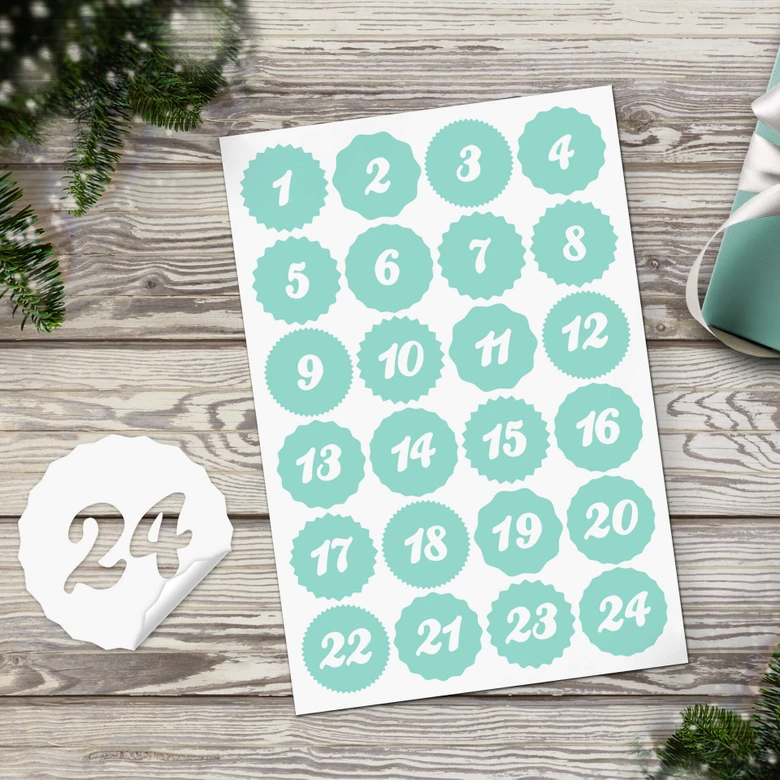 Sticker Adventskalender Zahlen 02 