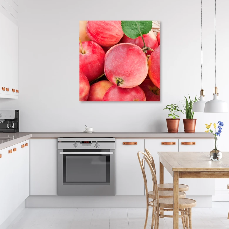 Leinwandbild, Makro -Apple Obst 