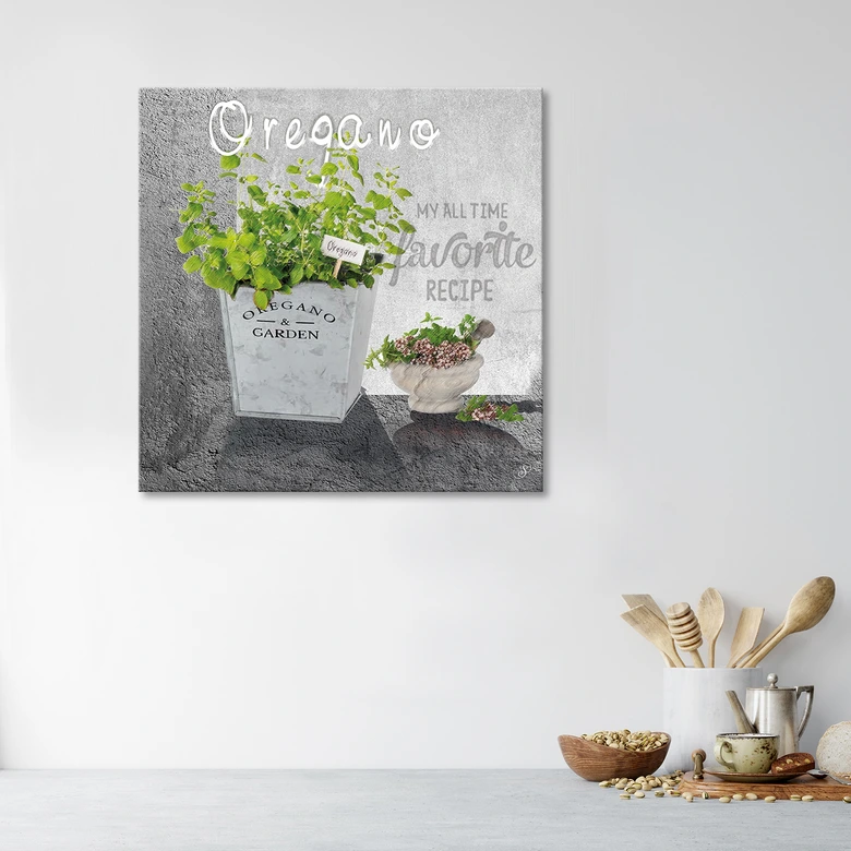 Leinwandbild, Oregano Küchen Gewürze 