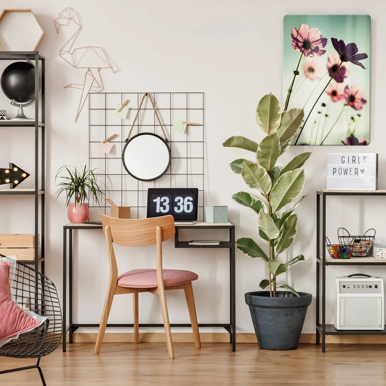 Tableau en verre - Cosmos rose clair 