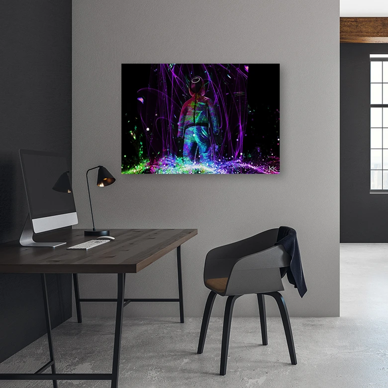 Leinwandbild, Neonspieler 