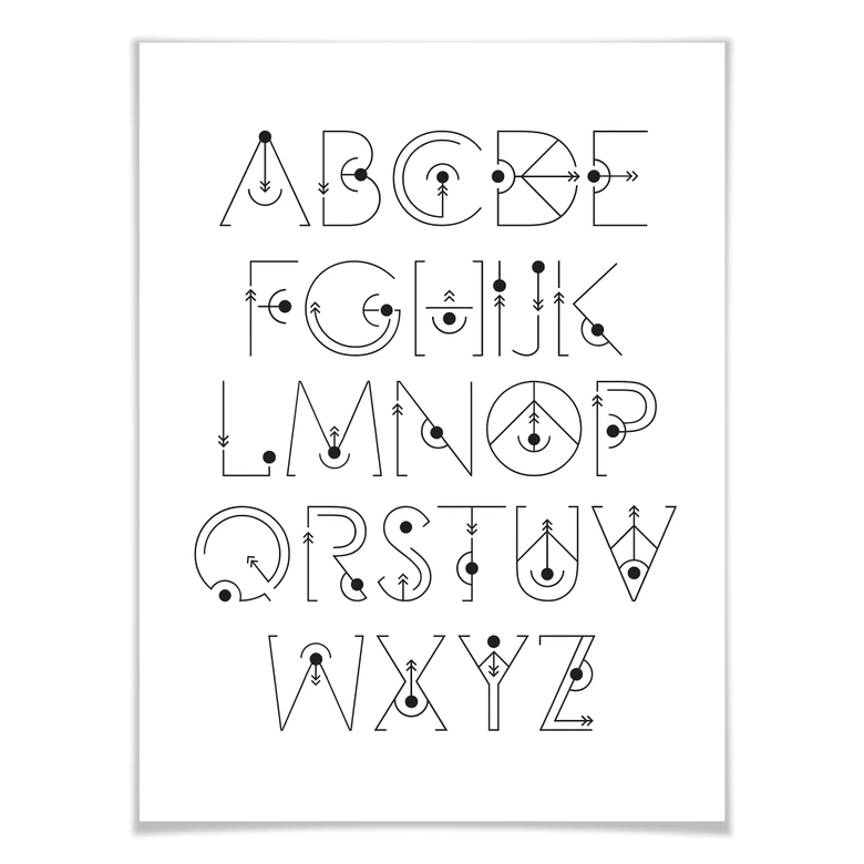 Poster Alphabet Gravity 