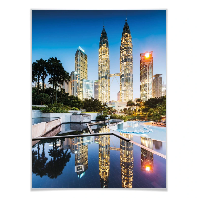 Poster Colombo - Petronas Towers by Night 