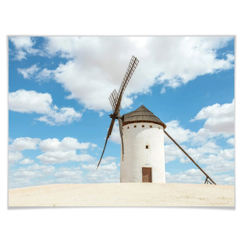 Poster Colombo - Windmühlen auf der Don Quijote Route in Spanien 