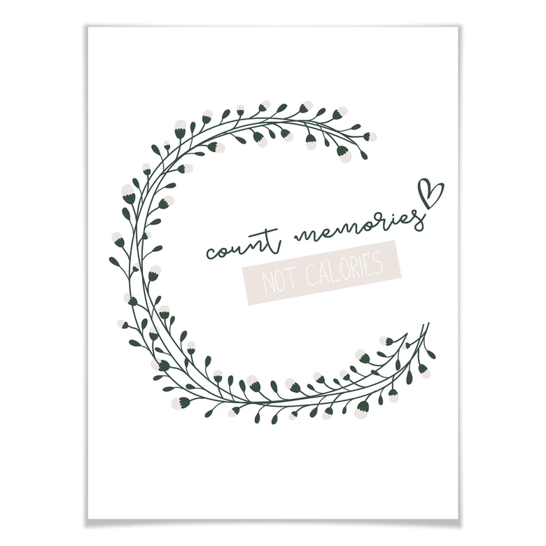 Poster - Count memories not calories 