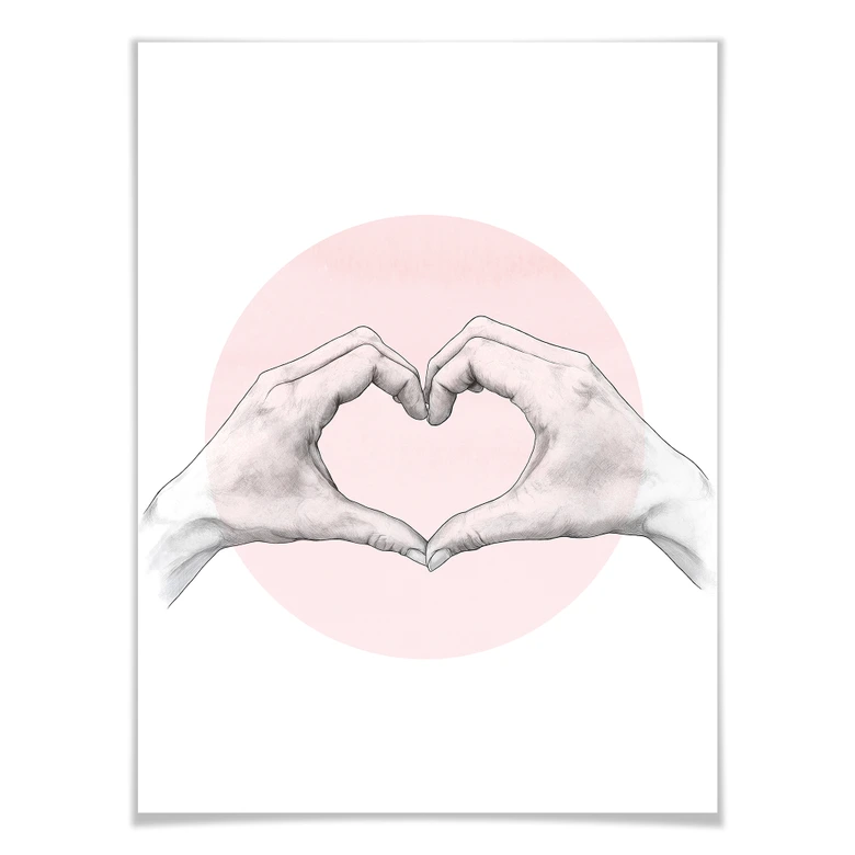 Poster Graves - Main en coeur 