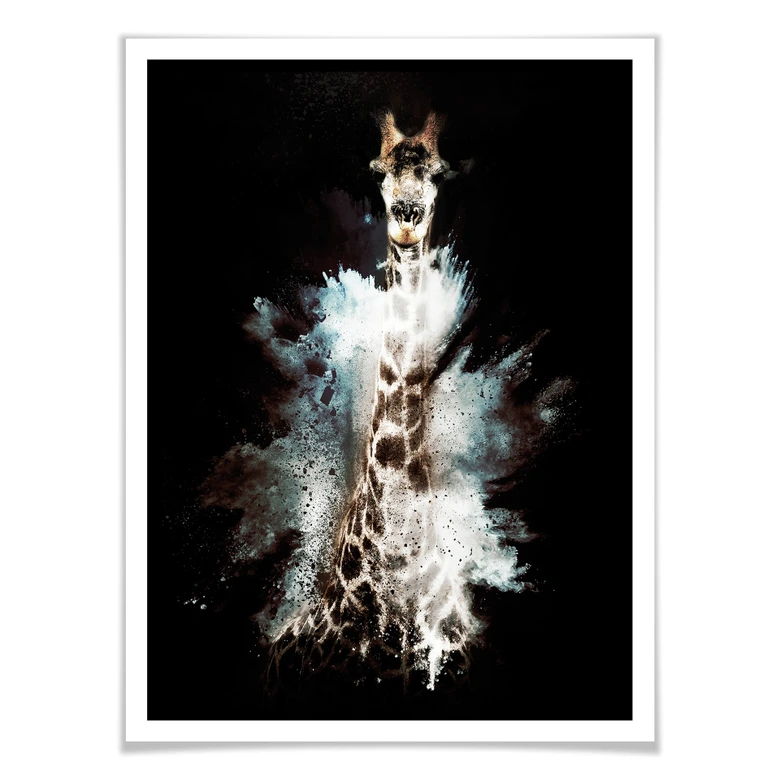 Poster Hugonnard - Wild Explosion: Giraffe 