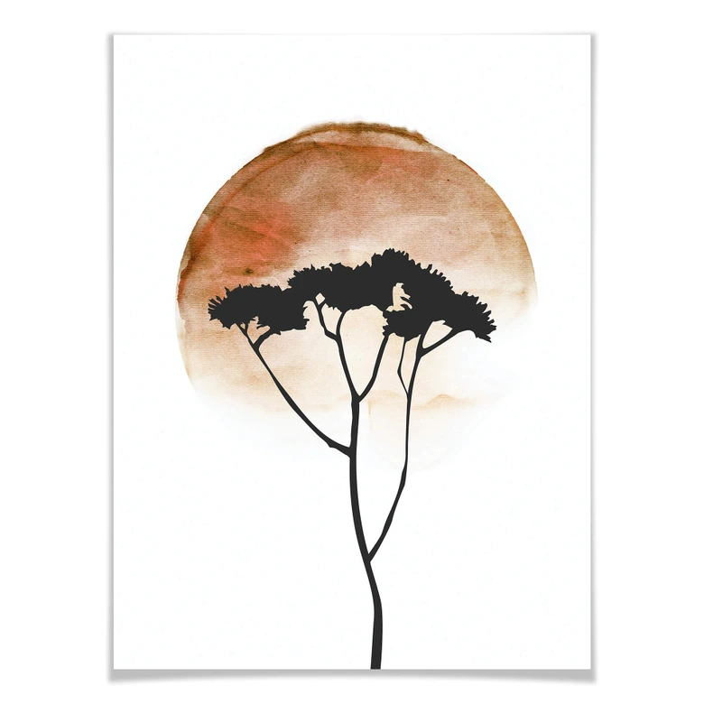 Póster Kubistika - Desierto africano 