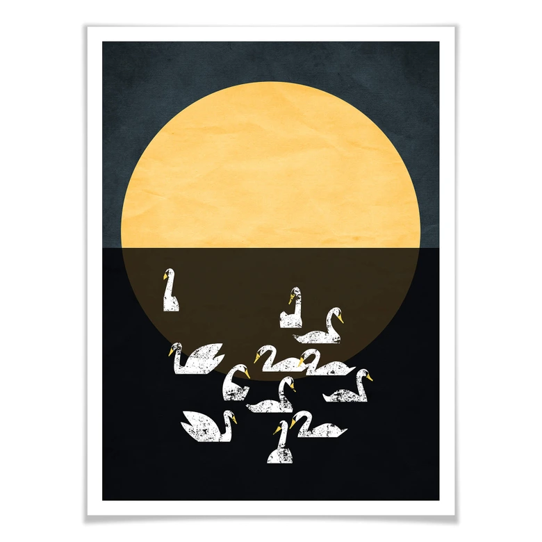 Poster Kubistika - Schwanensee 